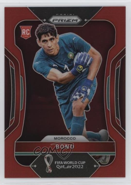 2022 Panini Prizm World Cup Qatar Red Prizm 10/399 Yassine Bounou Bono #238 14md