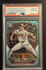 Jackson Baumeister 92/125 PSA 10 - 2023 Bowman Draft 1st Aqua Wave Refractor