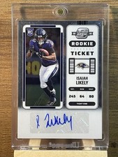 Panini 2022 Contenders Optic Rookie Ticket Isaiah Likely Autograph #168 Ravens
