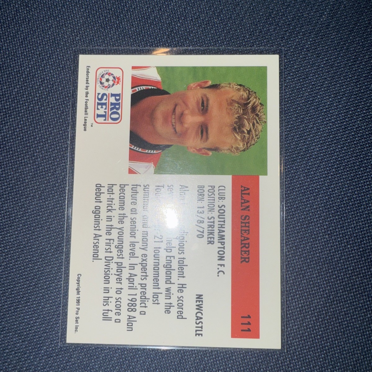 1991-92 Pro Set English League #111 Alan Shearer | eBay