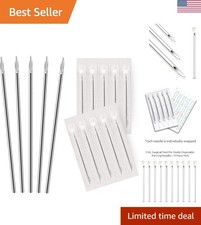 10PC 18G Sterile Piercing Needles - Sharp Surgical Steel for All Body Piercings