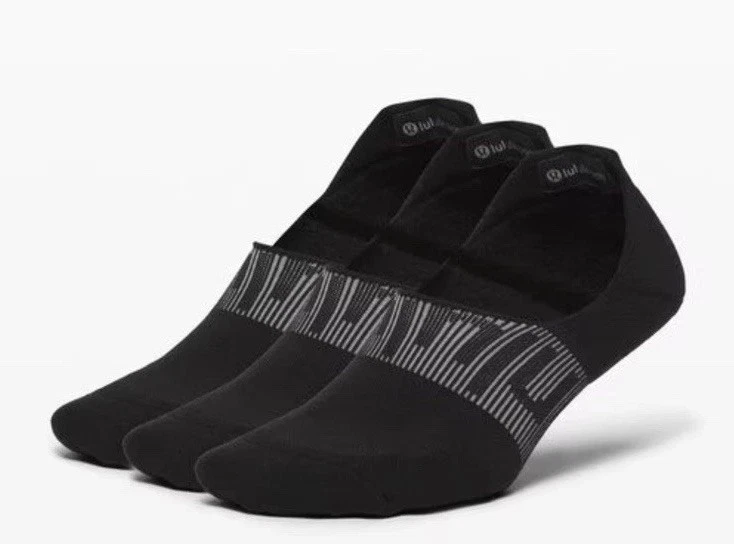 Lululemon Unisex Power Stride Tab Socks 3 Pack Updated - 3 Pairs - Black Size S