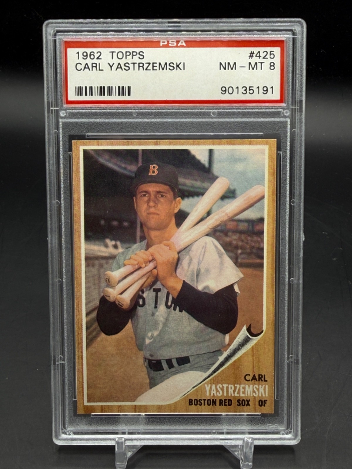 1962 Topps Carl Yastrzemski #425 PSA 8 Boston Red Sox WC