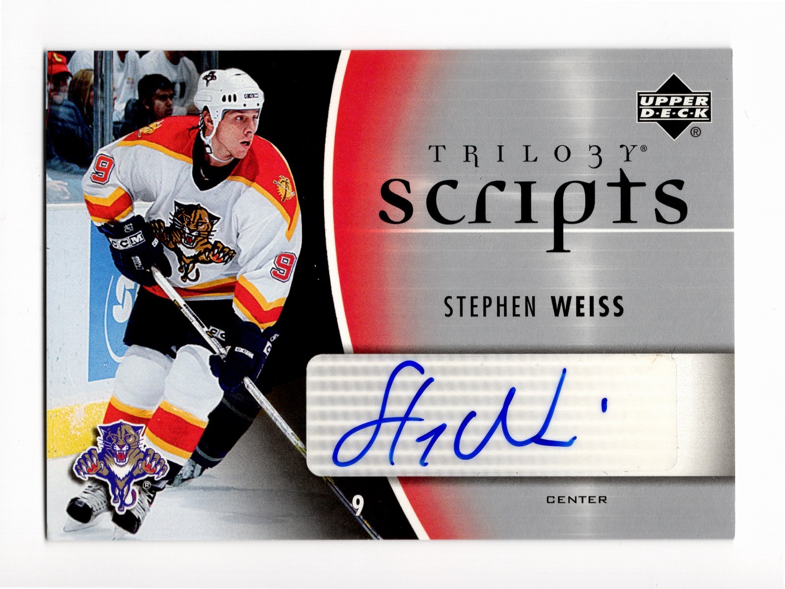 2006-07 Upper Deck Trilogy - Scripts Stephen Weiss #TS-SW (AU)