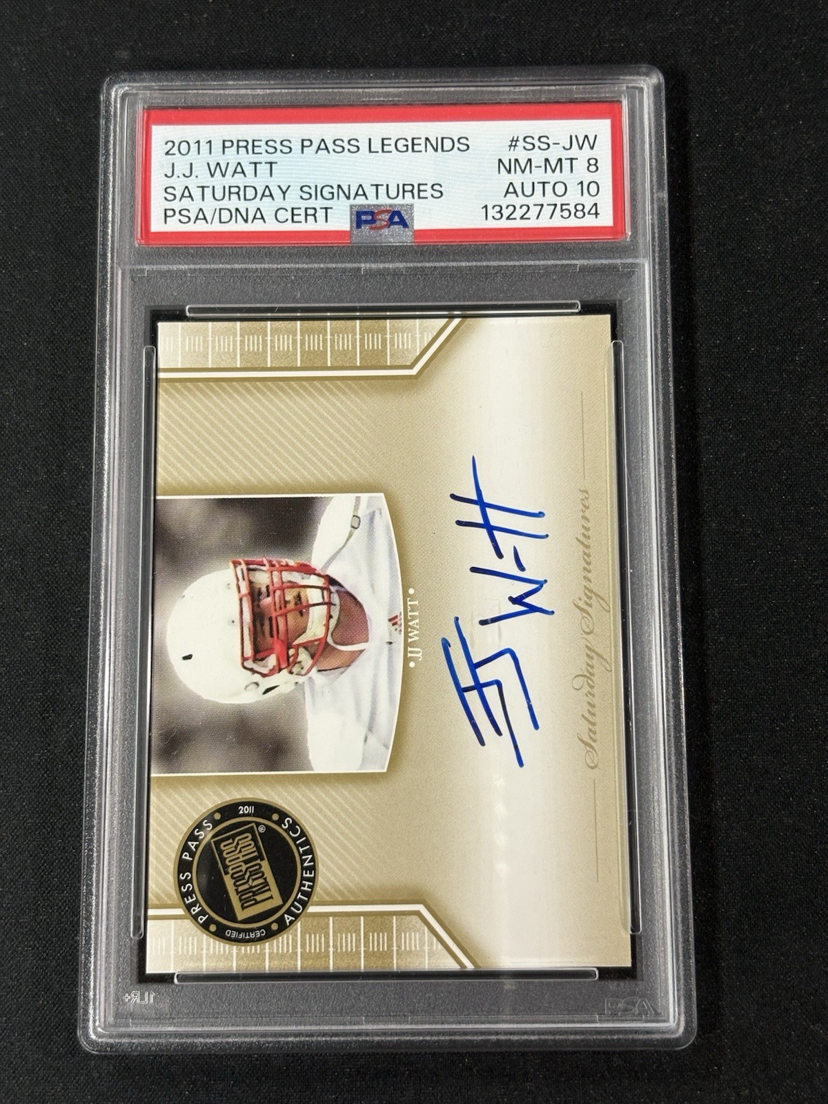 JJ Watt Press Pass Legends Saturday Signatures #SSJW Base