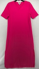 Talbots Women's Short Sleeve Pink Maxi Dress Size Medium