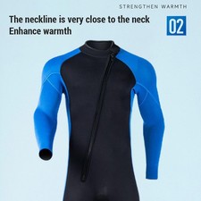 Men 3mm Neoprene Wetsuits Adult One Piece Full Body Long Sleeves Diving HZDP