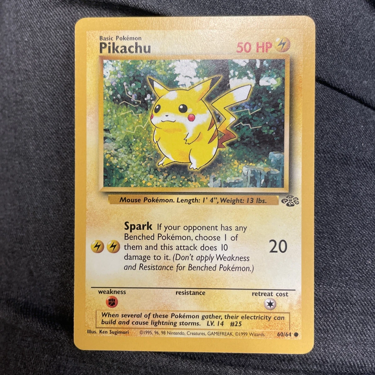 Pikachu Pokémon TCG Jungle Common Individual Collectible Card Game