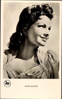 Ak Schauspielerin Anne Baxter, Portrait - 11488807