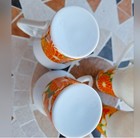 Vintage Daisy Coffee Mugs Yellow & Orange Green 1970's Flower Set of 4 — photo 6