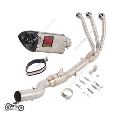 Exhaust System 51mm Muffler Header Link Pipe For CFMOTO 675SR 2024 2025 675NK