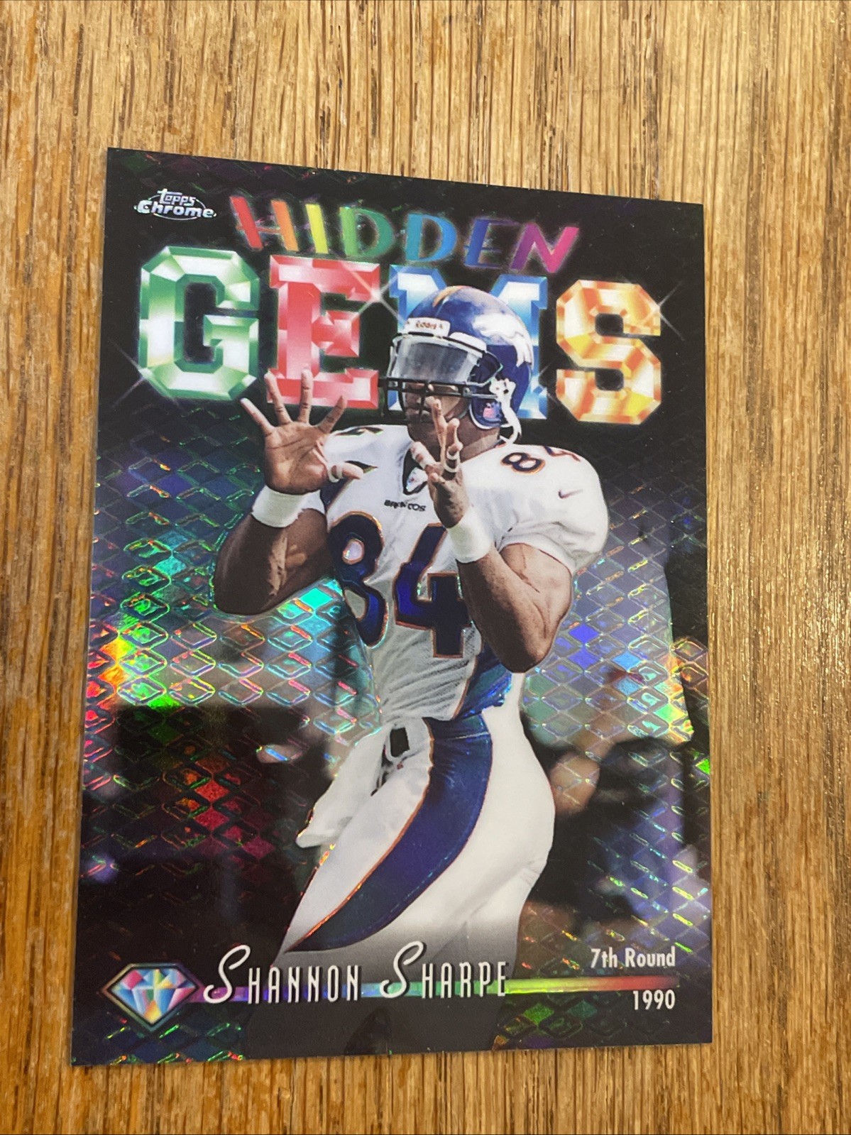 1998 Topps Chrome Shannon Sharpe Hidden Gems REFRACTOR #HG4 SP Rare Broncos