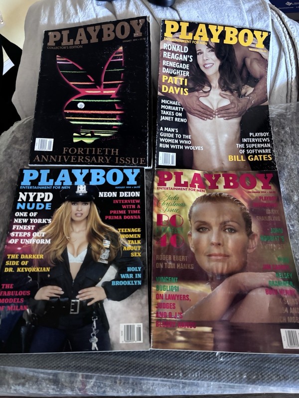 Play Boy Magazines 1994 Collection, Vintage, 4 Issues