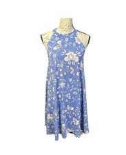 LOFT Soft Floral Periwinkle Sleeveless Dress Size Small NWT