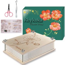 Rhykoka Professional Flower Press, 8 Layers 6.3x8.3 inch 16x21cm Wooden Flo