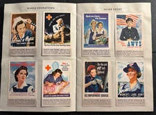 Tide Water Oil WWII FAMOUS WAR POSTERS Mini Prints COMPLETE SET Gas Collectible