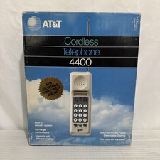 AT T Cordless Telephone 4400 Tone/Pulse Dialing Intercom VINTAGE 1986 NEW READ