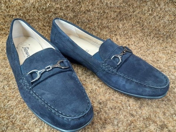 Women Sioux Heels Navy Leather 41