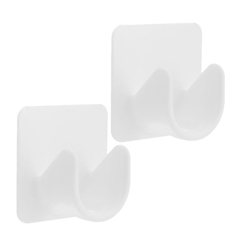 2 Pcs Curtain Rod Hangers No Drilling Less Bracket Towel Bar Holder