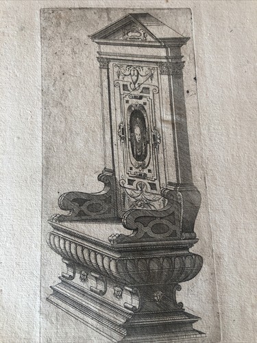 Androuet Du Cerceau Jacques; "MODELLO PER PANCA “ 1560; ARCHITETTURA;PARIGI - Picture 2 of 5