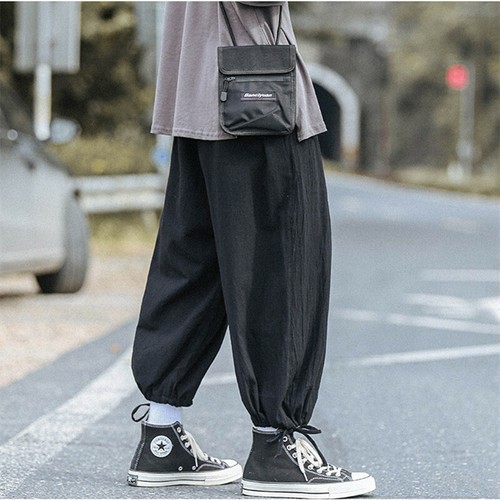 Herren Elastische Taille Hose Unterhose Locker Leger Baggy Japanische Samurai Hose - Bild 10 von 17