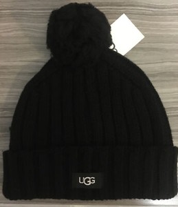 UGG MENS unisex RIB CABLE POM BLACK 