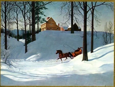 Vintage Charlotte Joan Sternberg Christmas card bound, Homeward