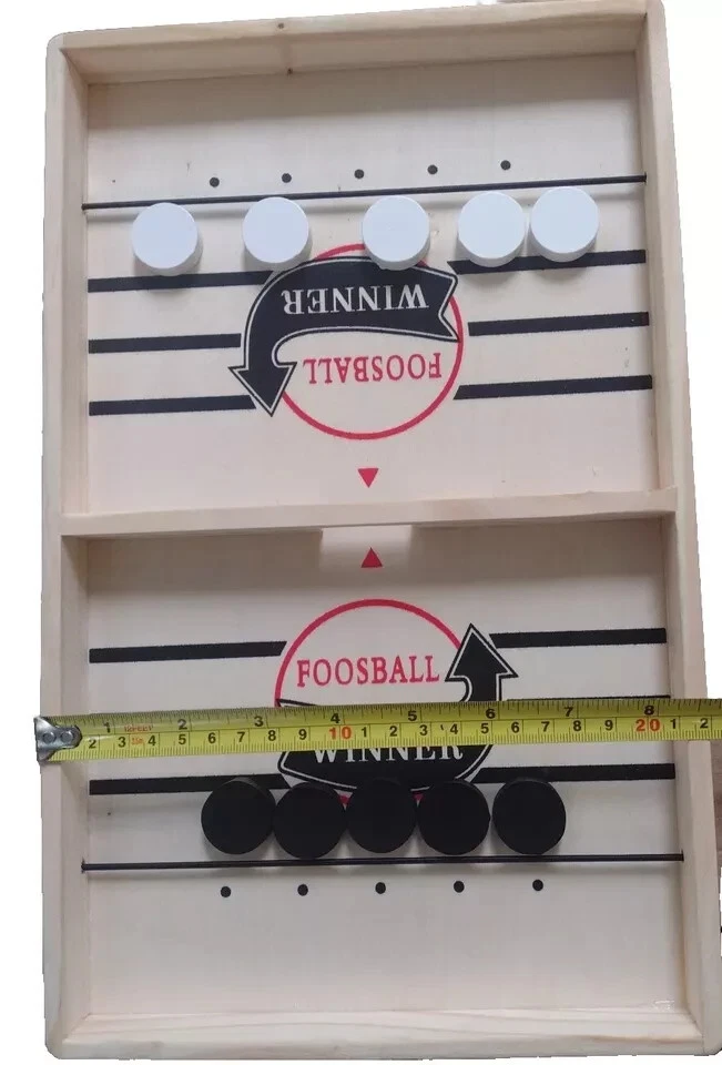 Large Sling Puck Game Foosball Winner Board Game Wooden Hockey Table Game Kit - Image 2 of 4