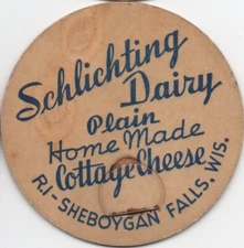 Large Cap - Schlichting Dairy - Sheboygan Falls, Wisconsin - Cottage Cheese - #5