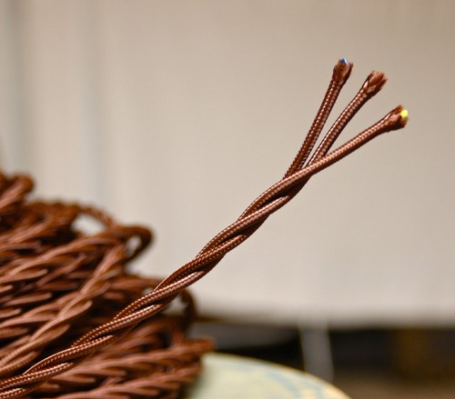 20' Twisted 3-Wire Cloth Covered Cord, 18ga. Vintage Lamps Antique Lights, fans - Picture 3 of 7