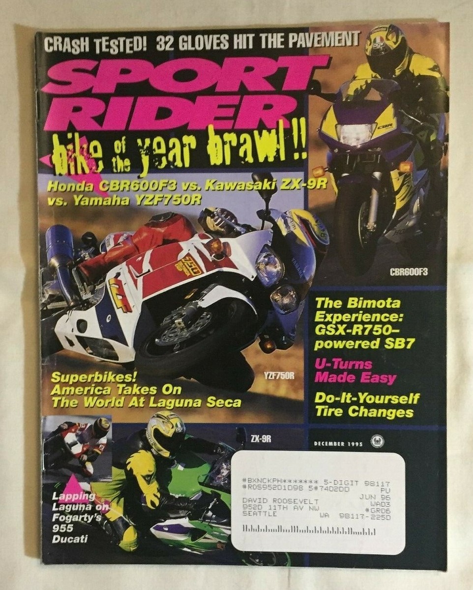 本 1995 DECEMBER SPORT RIDER BACK ISSUE MAGAZINE | eBay