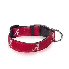 Alabama Crimson Tide Dog Collar -Made in U.S.A- 3 Sizes - NCAA Licensed Pet Gift