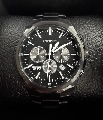 Citizen Quartz Chronograph Men's Stainless Steel Watch 40MM AN8175-55E Incl. Box