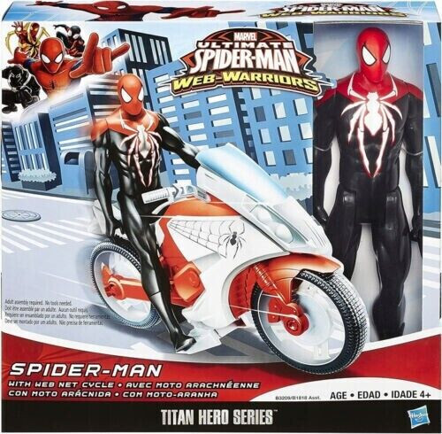 Marvel Ultimate Spiderman Web Warriors Motorcycle With Figure Official  Hasbro