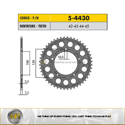 APRILIA MANA 850 2008 2009 2010 2011 KRONE ERGAL SUNSTAR SCHRITT 525 - 43 ZÄHNE