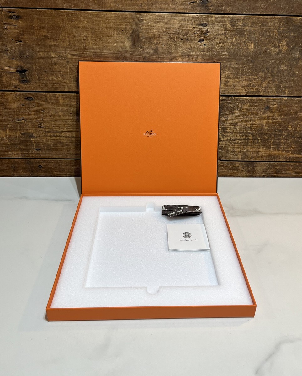 Authentic HERMES Box for Gift 13” x 13” x 1.5” + Booklet | eBay