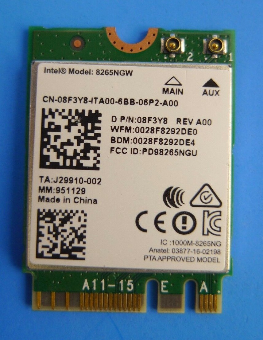 Dell Latitude 5580 7480 Intel 8265NGW WiFi Wireless Card