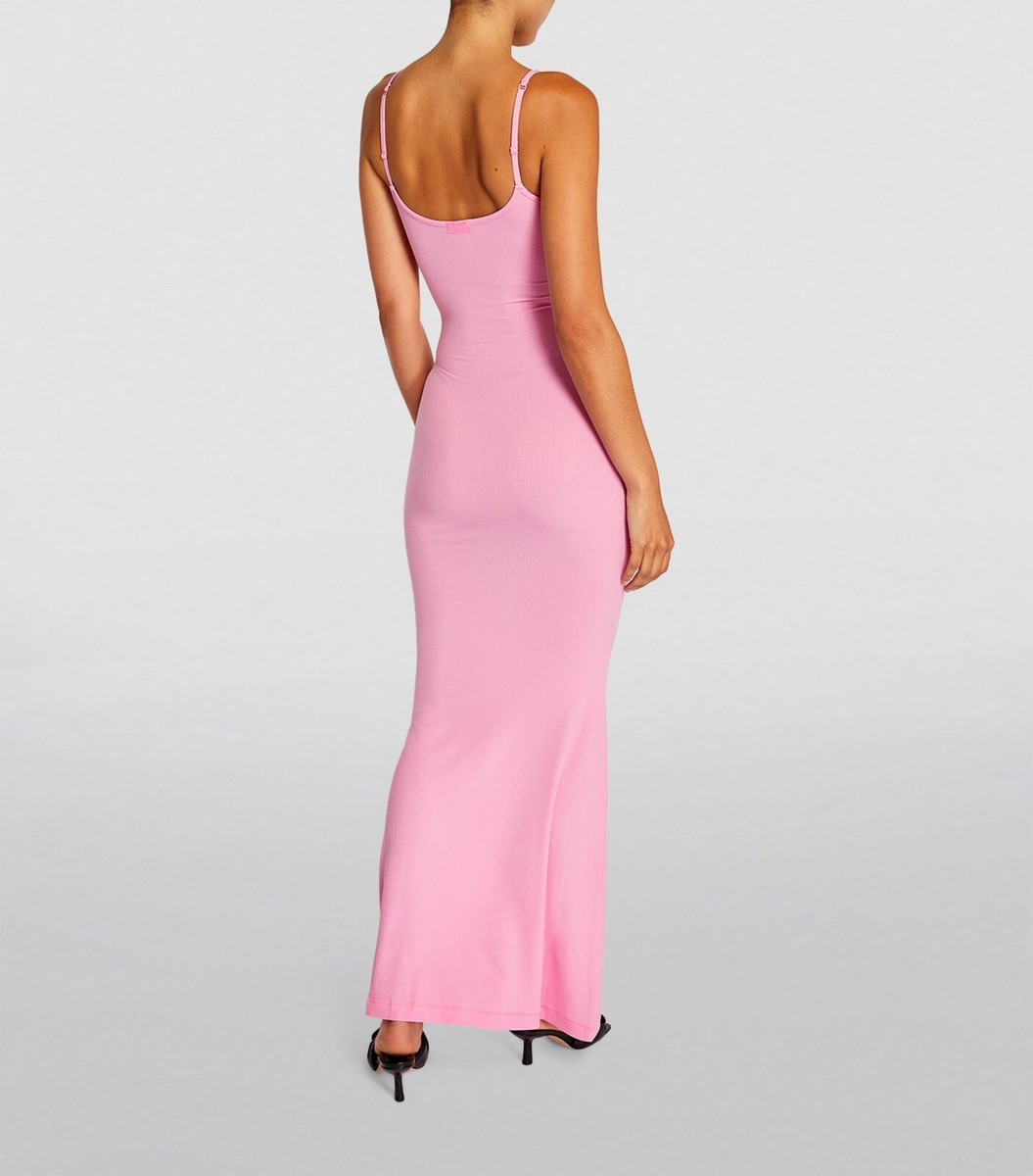 NWT Skims Soft Lounge Long Slip Dress in Cotton Candy Pink size XL - RARE!  | eBay