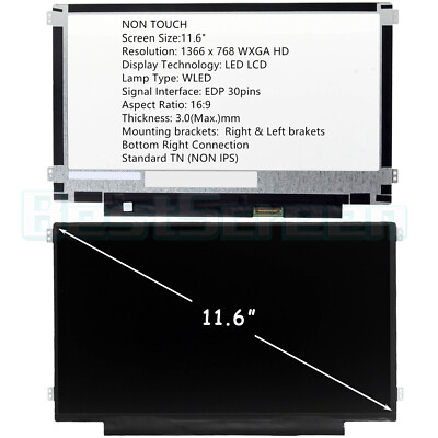 For Lenovo 100E CHROMEBOOK GEN 2 30 pins Screen Replacement LCD LED HD Display