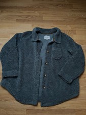 Koolaburra By Ugg Brushed Back Sherpa Jacket Storm Blue, Size L