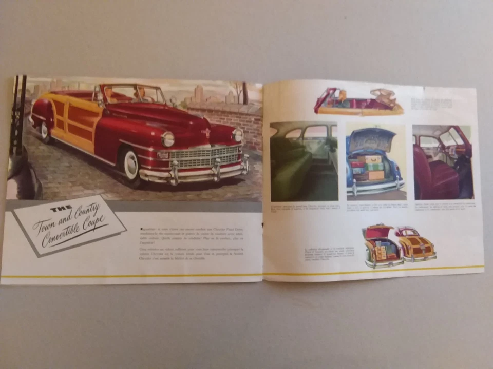 1946 THE BEAUTIFUL CHRYSLER ORIGINALE BROSHURE CON I MODELLI DELL'EPOCA - Immagine 4 di 4