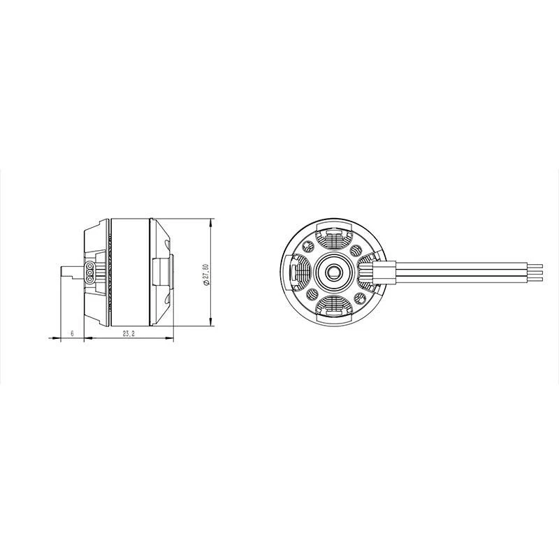 Walking Control Motor For 1/14 HUINA Hydraulic K970 RC Excavator Parts DIY Model - Image 3 of 4