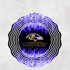 Baltimore ravens Inspired 10" Wind Spinner #2
