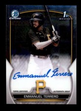 ENMANUEL TERRERO 2023 BOWMAN CHROME ROOKIE ON CARD AUTOGRAPH AUTO BD8590