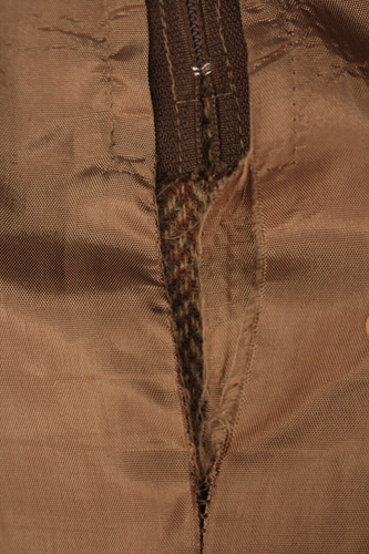 VTG Women's 70s Sz Large 2 Pc Brown Wool Tweed Jacket & Skirt Suit Set 1970s - Picture 15 of 15