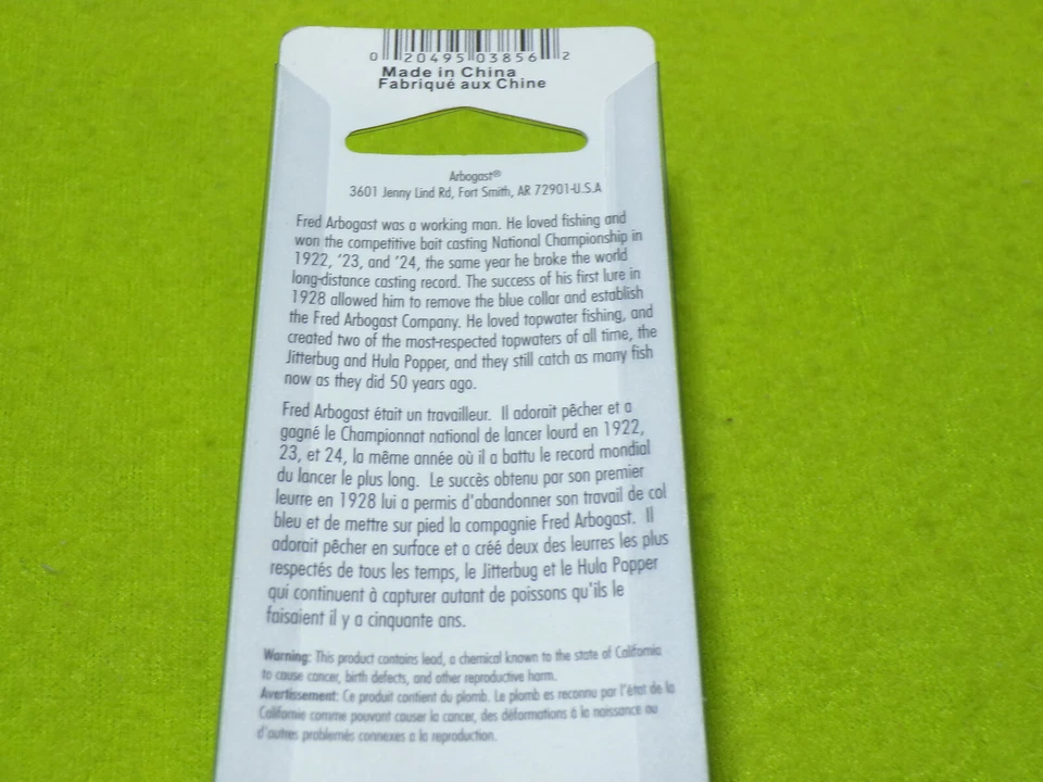 Arbogast Topwater Frog Lure 2" Long, New in the Box - Image 4 of 4