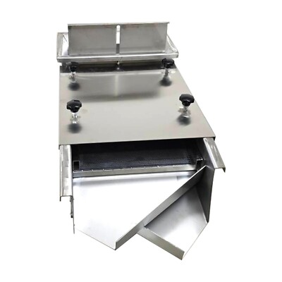 Single Layer Linear Vibrating Screen 3mm Mesh Straight Sieve Machine w/Cover110V