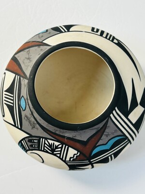 DESERT PUEBLO POTTERY SIGNED #6 HOPI BIRD NATIVE HAND-PAINTED