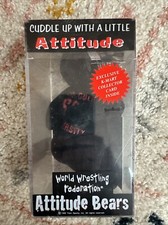 2 WWF Attitude Bears Stone Cold Al Snow Lot Sealed K-Mart Wrestling Collectibles