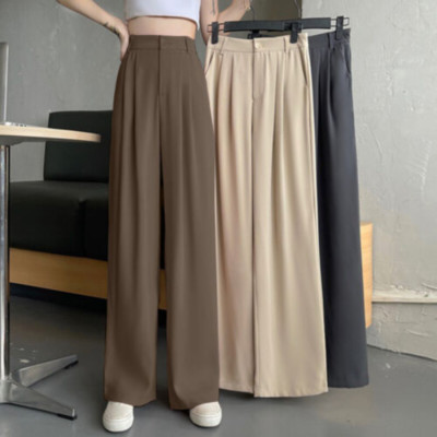 Womens Wide-Leg Palazzo Long Pants High Waist Casual Baggy